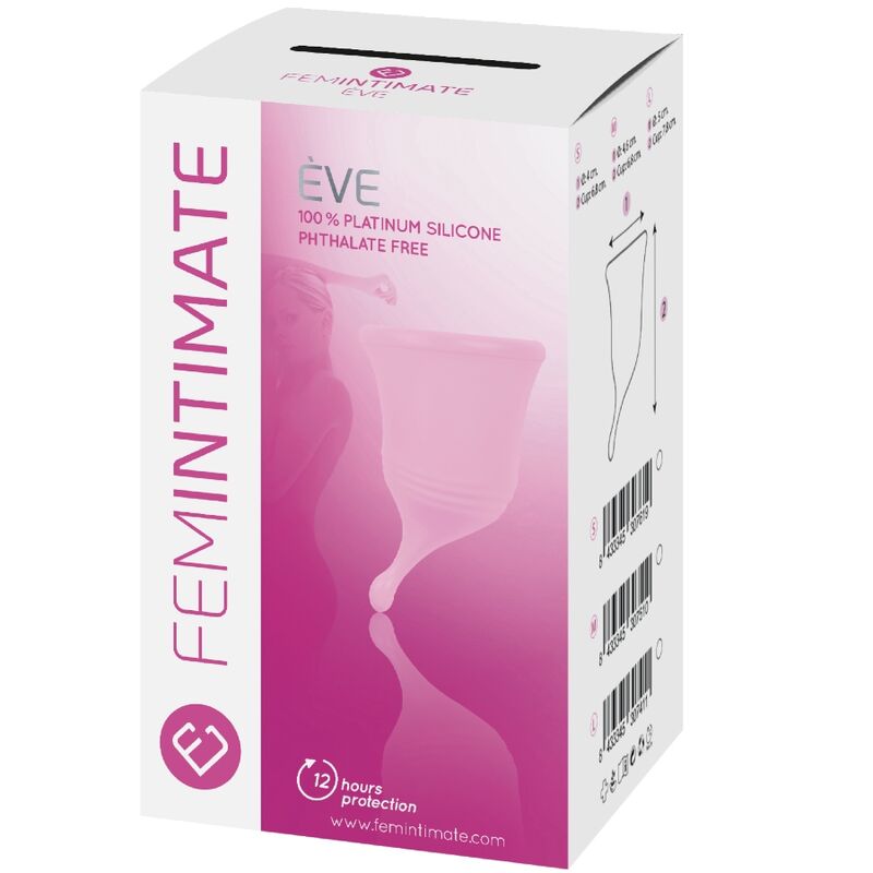 FEMINTIMATE – EVE NEW SILICONE MENSTRUAL CUP – SIZE S