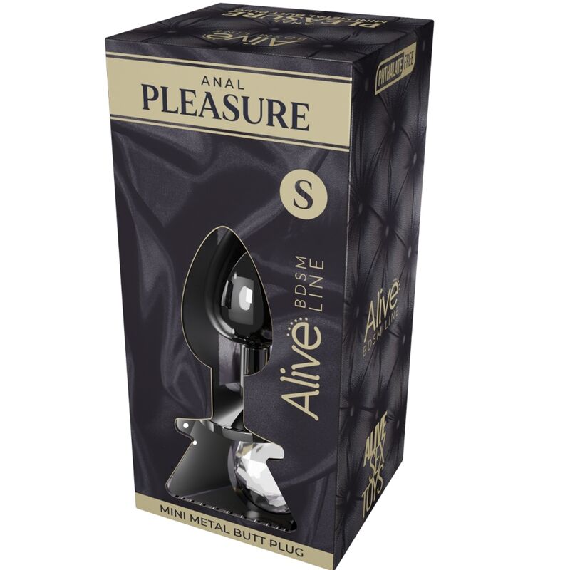 ALIVE – ANAL PLEASURE MINI PLUG METAL WHITE SIZE S