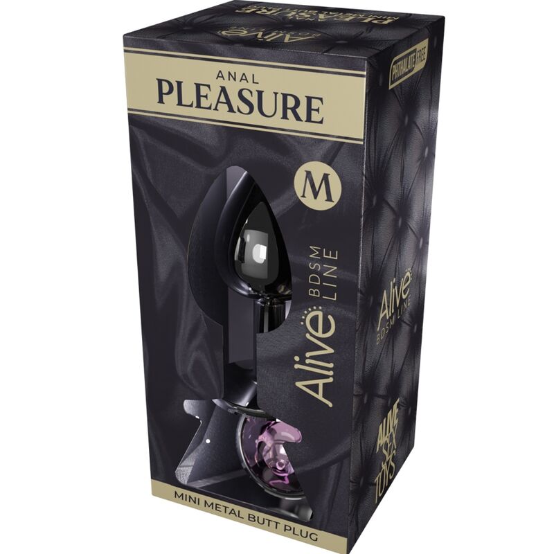 ALIVE – ANAL PLEASURE MINI PLUG METAL PINK SIZE M
