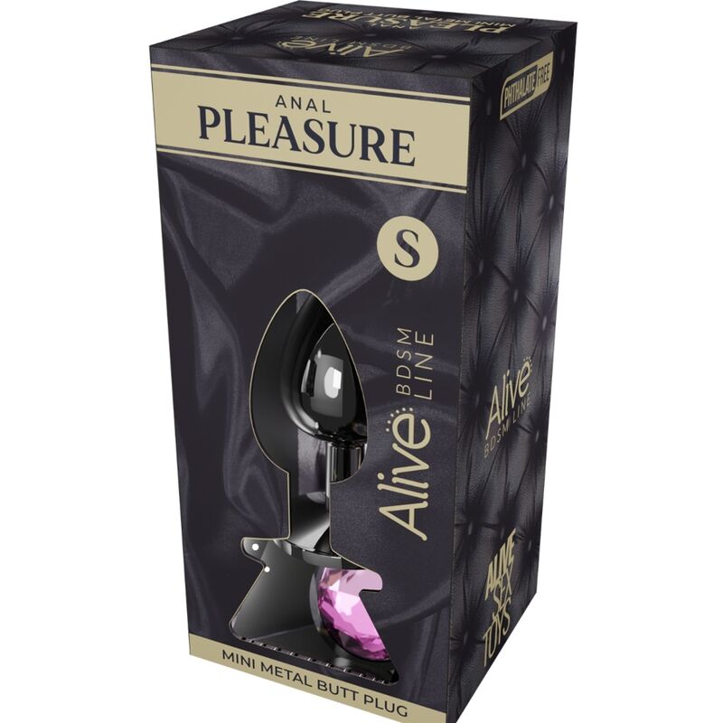 ALIVE – ANAL PLEASURE MINI PLUG METAL PINK SIZE S