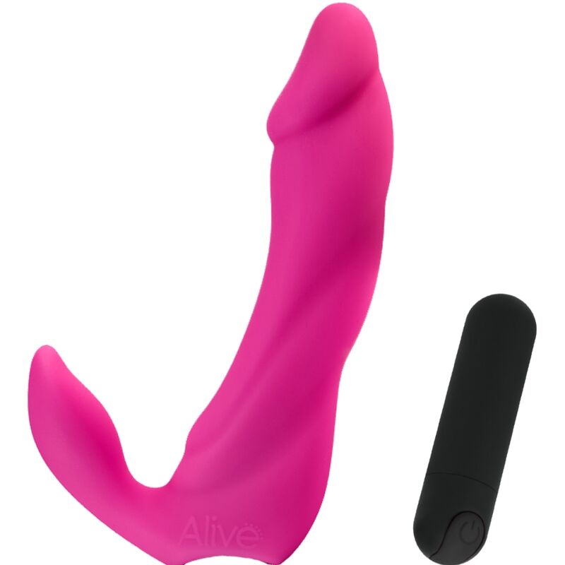 ALIVE – BIFUN PRO VIBRATOR DILDO PINK 14.9 CM