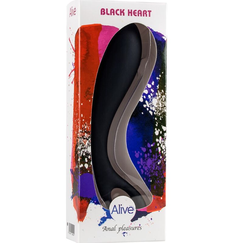 ALIVE – BLACK HEART ANAL MASSAGER 15 CM