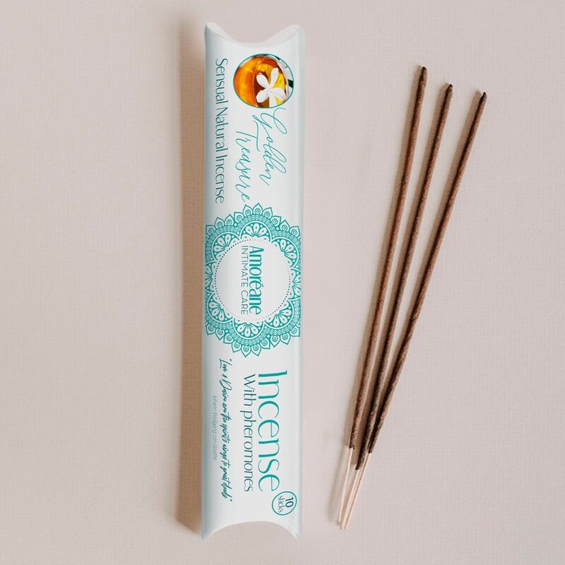 AMOREANE – GOLDEN TREASURE INCENSE WITH PHEROMONES JASMINE AROMA