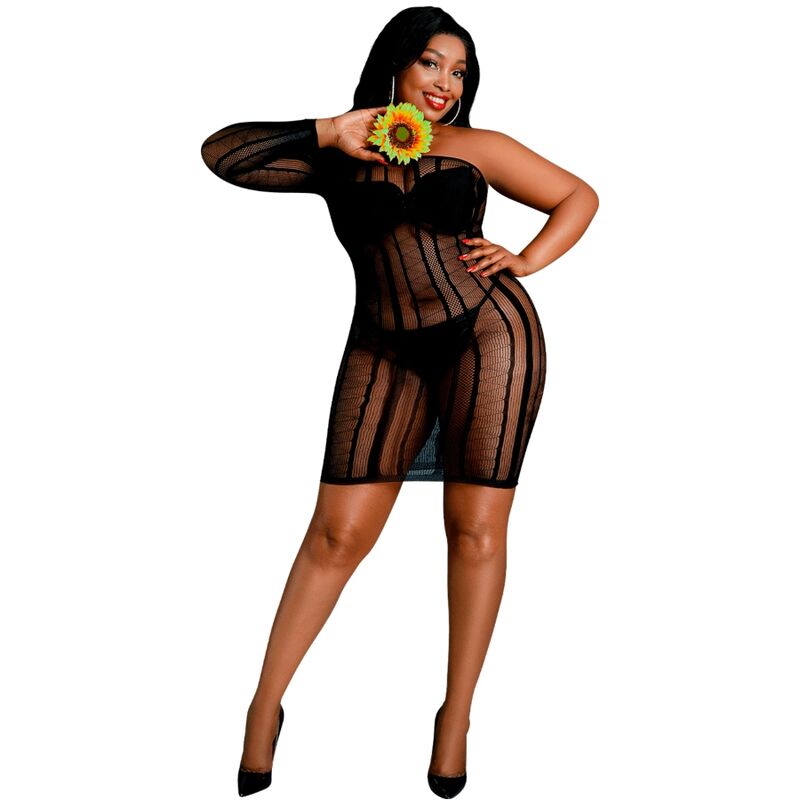 MOONLIGHT – MODEL 5 DRESS BLACK PLUS SIZE