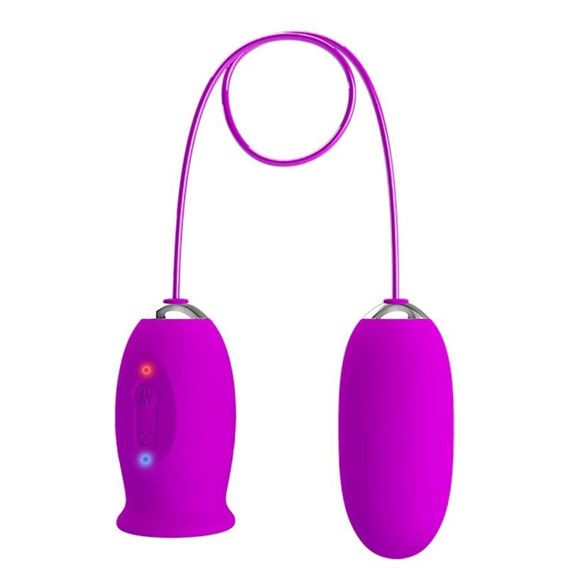 PRETTY LOVE – DAISY DUAL EGG RECHARGEABLE VIBRATOR PURPLE