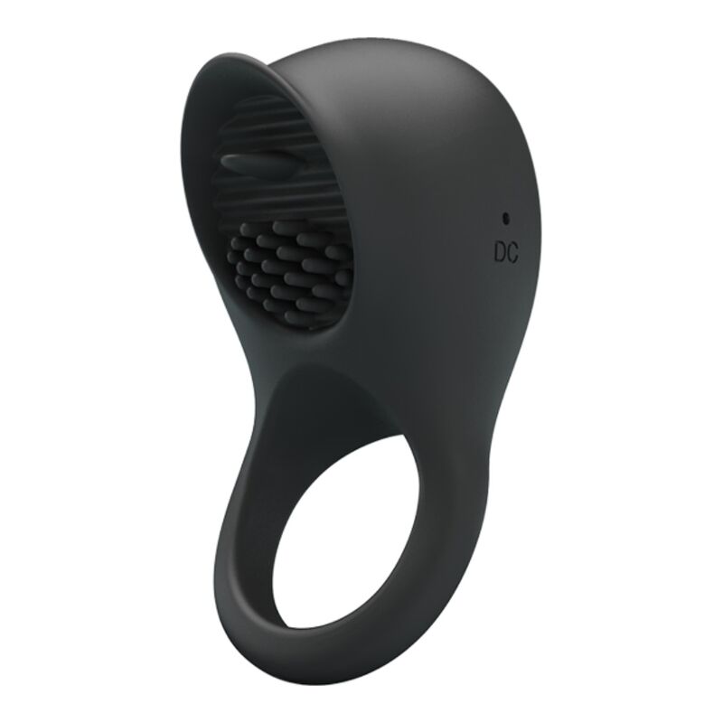 PRETTY LOVE – VIBRATING PENIS RING WITH BLACK TONGUE