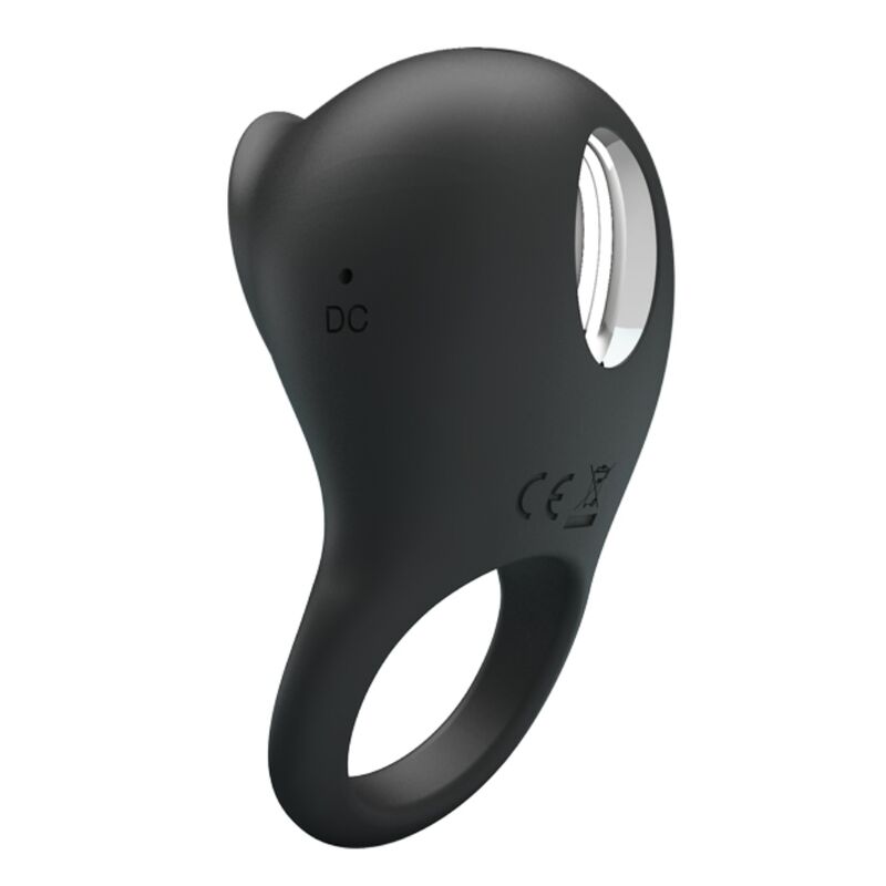 PRETTY LOVE – VIBRATING PENIS RING WITH BLACK TONGUE