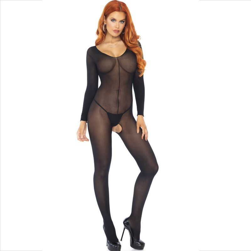LEG AVENUE – BODYSTOCKING LONG SLEEVE BLACK