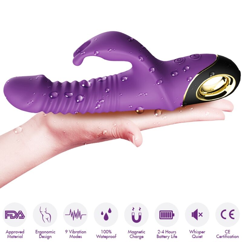 ARMONY - ZING DILDO VIBRATOR RABBIT PURPLE - Image 4