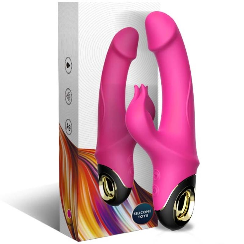 ARMONY - METEROR DILDO VIBRATOR RABBIT ROTATOR FUCHSIA - Image 5