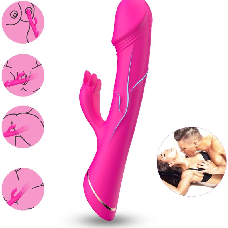 ARMONY – DILDO VIBRATOR RABBIT SILICONE FUCHSIA