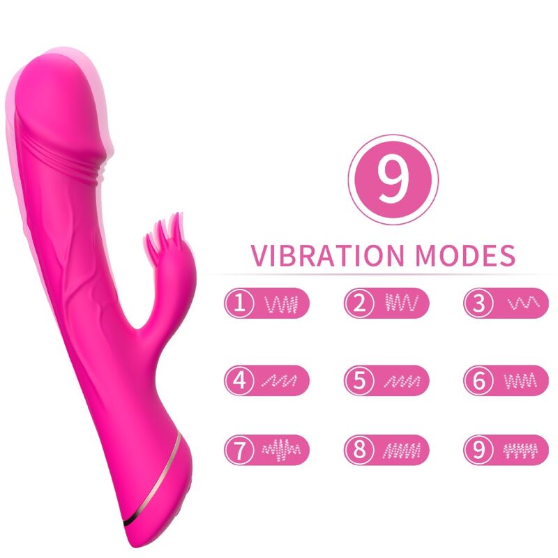ARMONY – DILDO VIBRATOR RABBIT SILICONE FUCHSIA