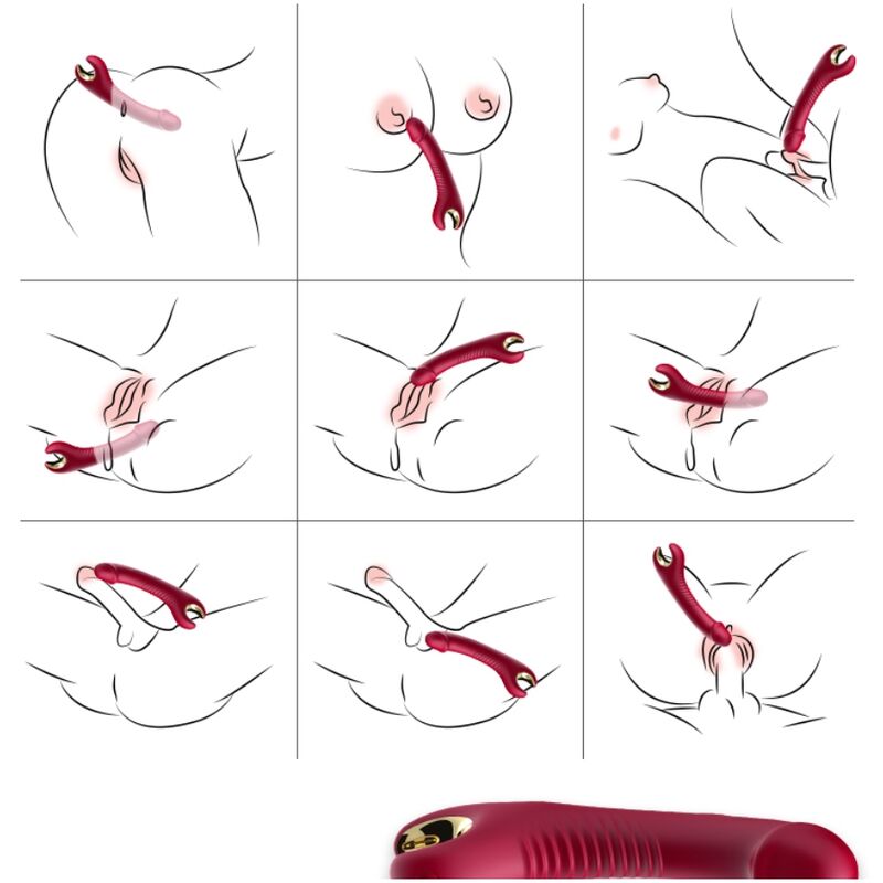 ARMONY – PRINCE DILDO VIBRATOR  ROTATOR RED