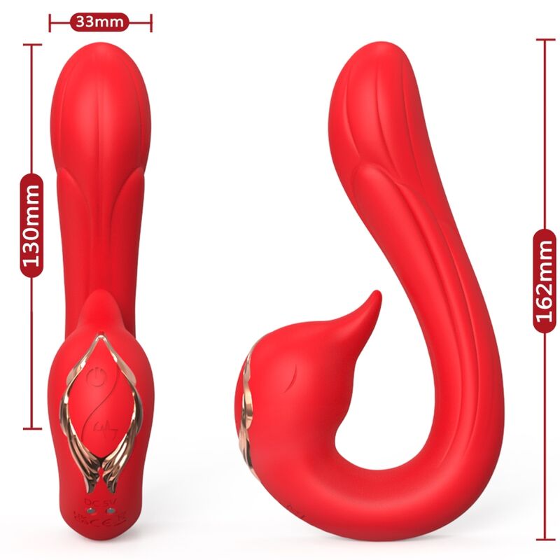ARMONY – DELFIN VIBRATOR MULTIPOSITION  HEAT EFFECT RED