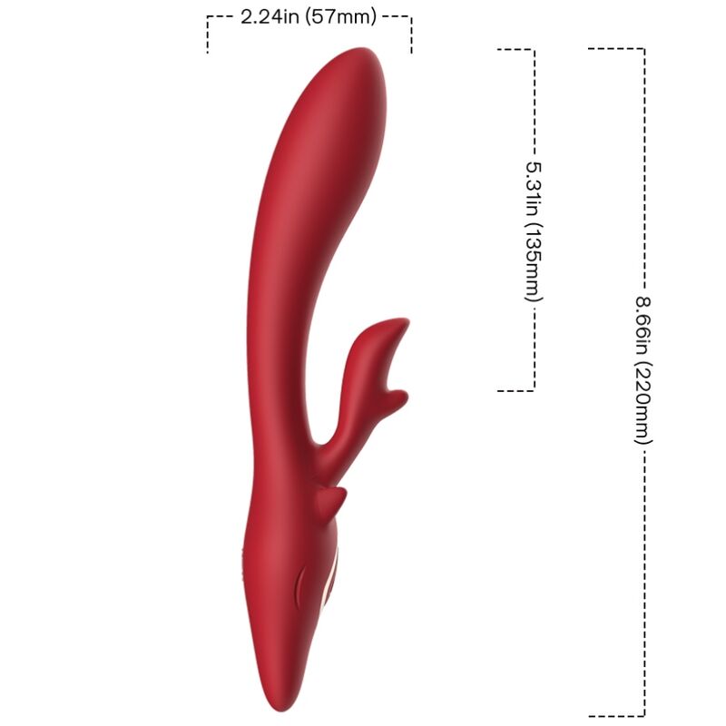 ARMONY – ELK VIBRATOR RABBIT CURVED RED