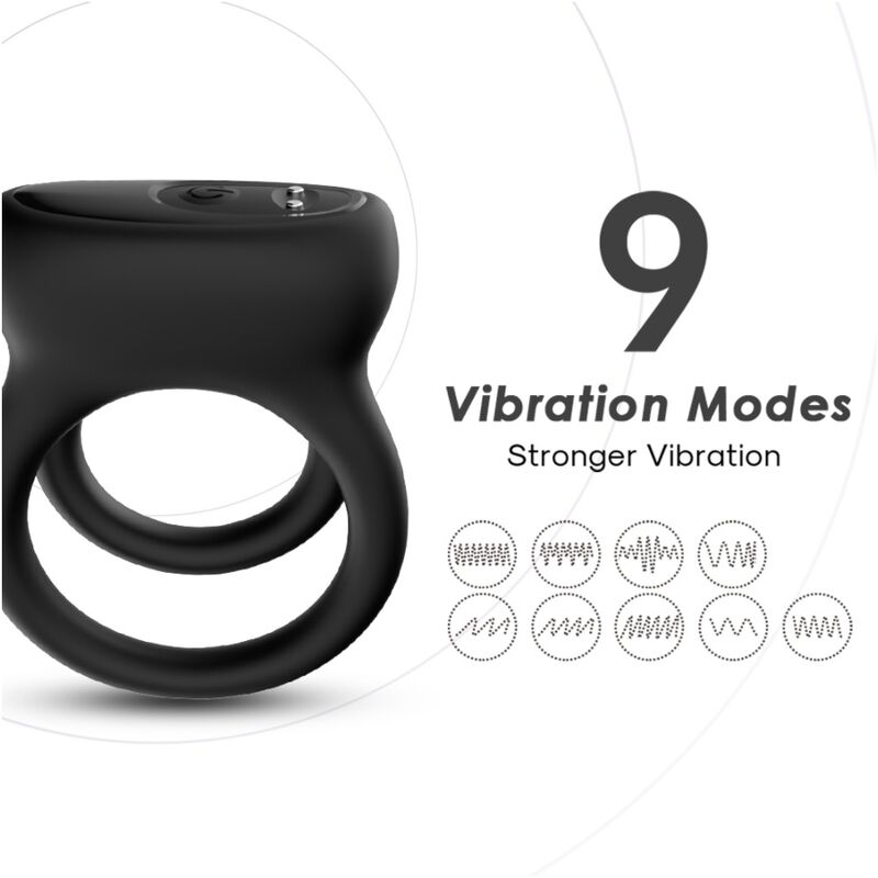ARMONY – DOUBLE RING VIBRATOR BLACK