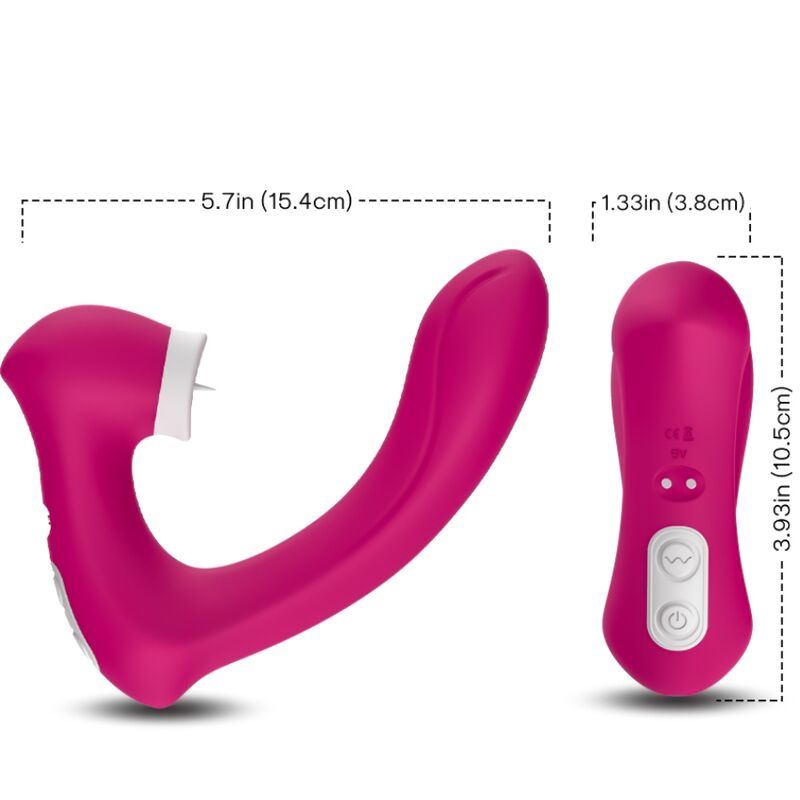 ARMONY - SECRETKISS LICKING VIBRATING CLIT VIBRATOR CURVED FUCHSIA - Image 3