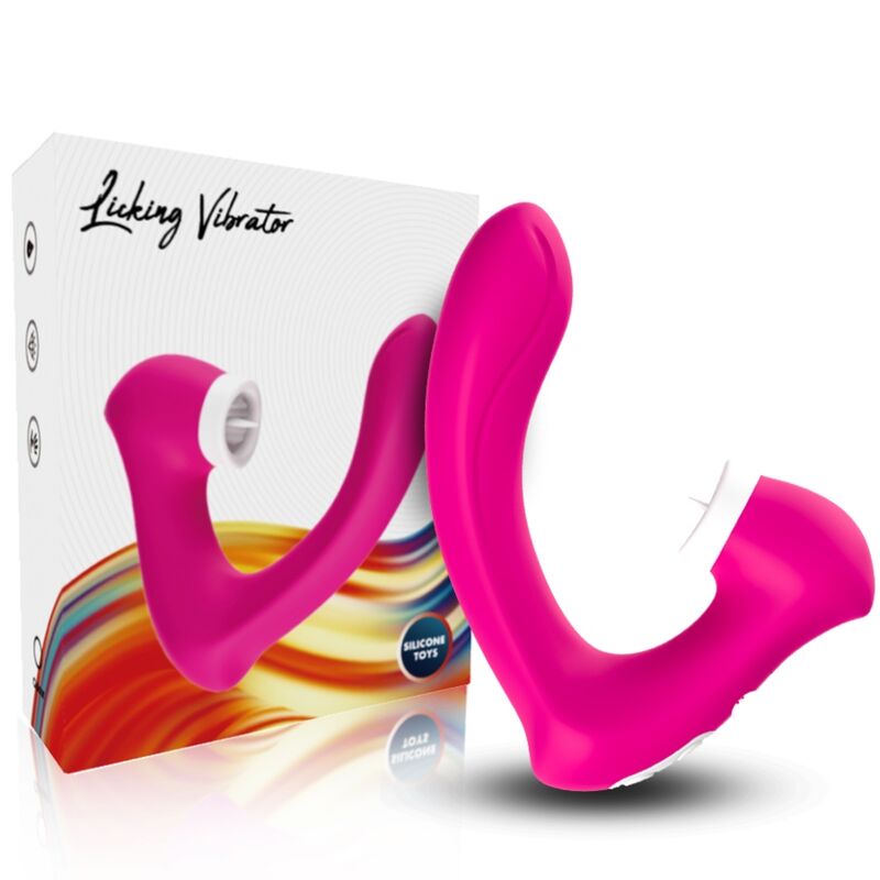 ARMONY – SECRETKISS LICKING VIBRATING CLIT  VIBRATOR CURVED FUCHSIA