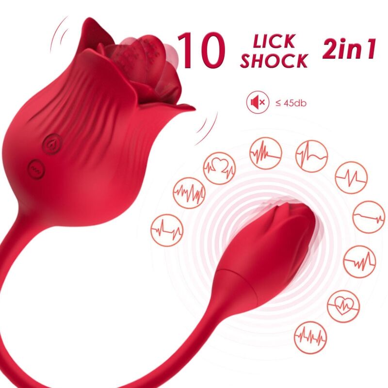 ARMONY – PINK CLITORIS STIMULATOR VIBRATOR WITH TAIL 10 MODES RED