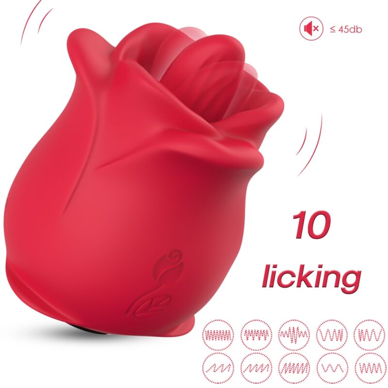 ARMONY – ROSE 10 MODES LICKING CLIT VIBRATOR RED