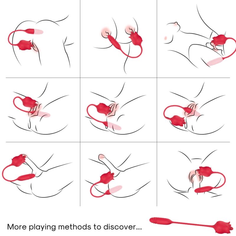 ARMONY – 3-IN-1 PINK, STIMULATOR, SUCTION AND UPDOWN WITH RED TAIL