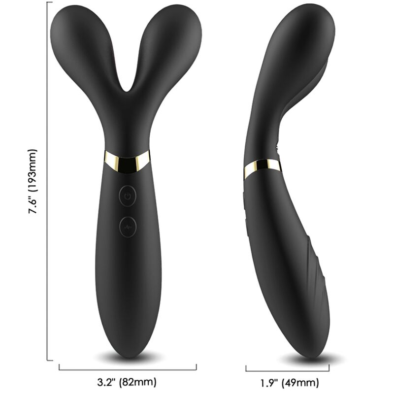 ARMONY – Y-WAND MASSAGER  VIBRATOR DOUBLE HEAD BLACK