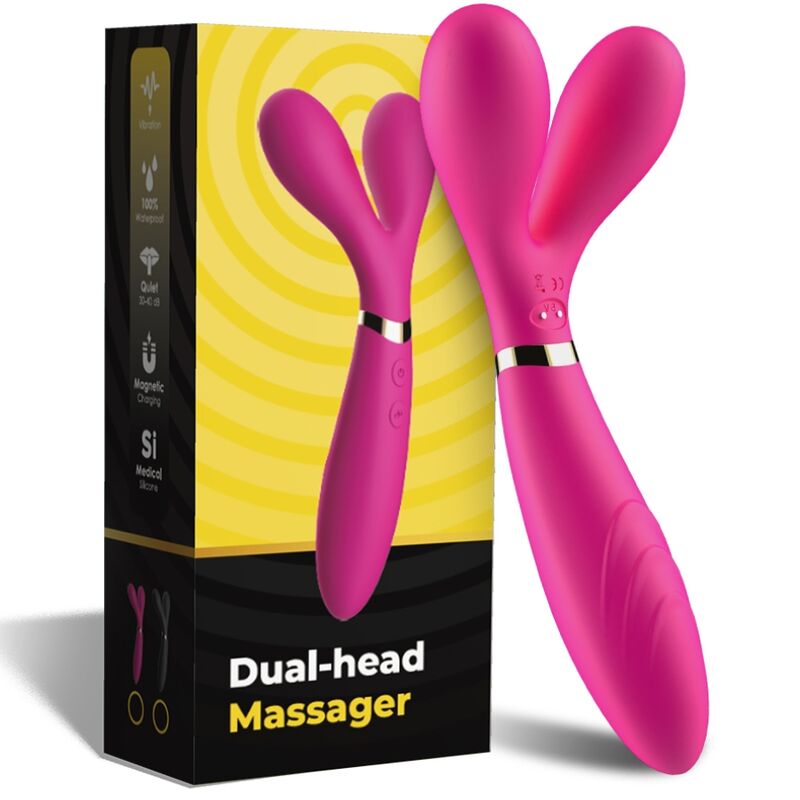 ARMONY - Y-WAND MASSAGER VIBRATOR DOUBLE HEAD FUCHSIA - Image 5