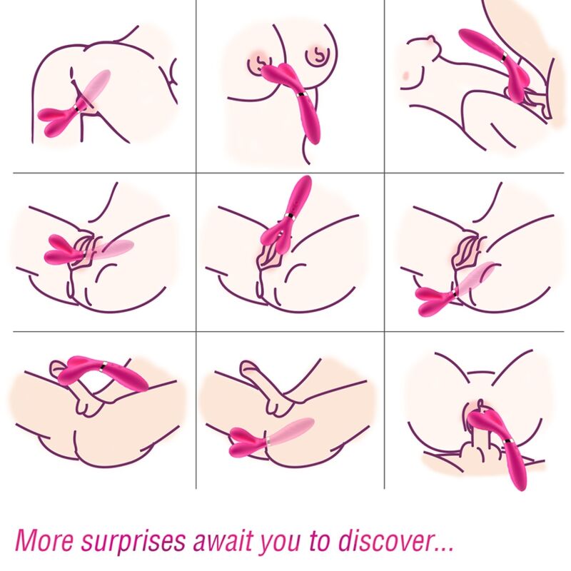 ARMONY – Y-WAND MASSAGER  VIBRATOR DOUBLE HEAD FUCHSIA