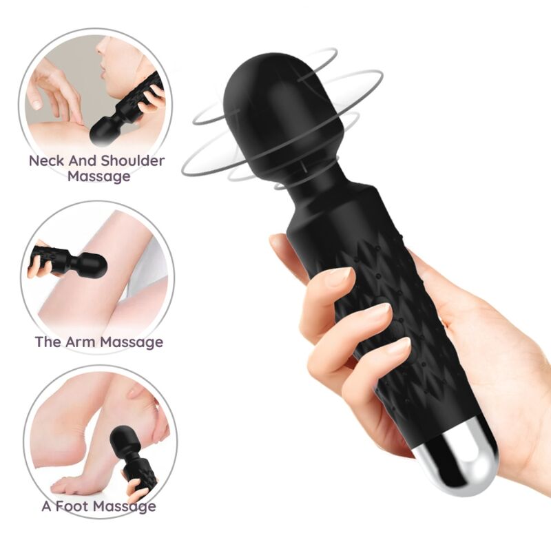 ARMONY – POSTMAN MASSAGER  VIBRATOR SUPER FLEXIBLE HEAD BLACK