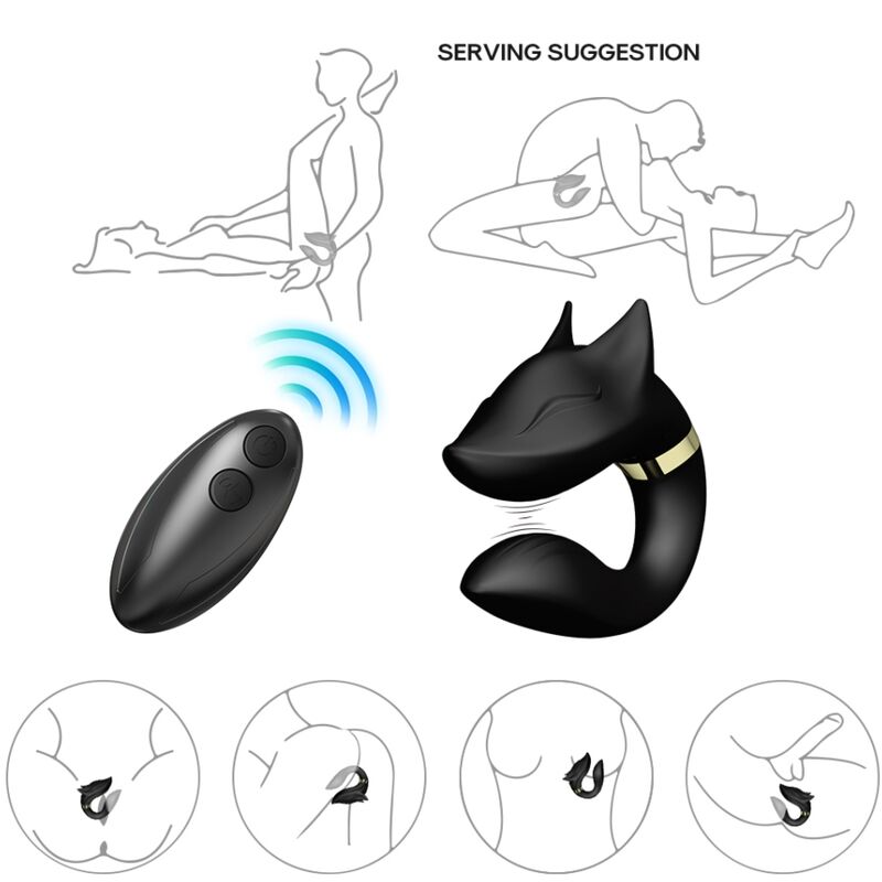 ARMONY – FOX VIBRATOR FOR COUPLES REMOTE CONTROL BLACK