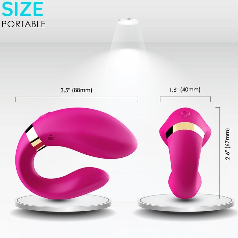 ARMONY - CRESCENT VIBRATOR FOR COUPLES REMOTE CONTROL FUCHSIA - Image 3