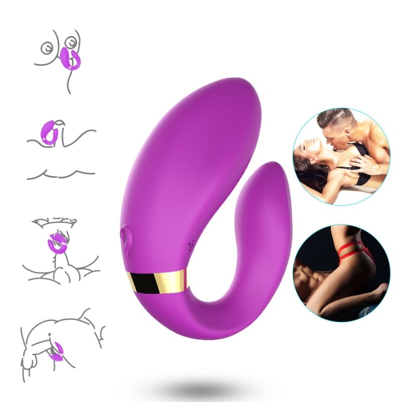 ARMONY – CRESCENT VIBRATOR FOR COUPLES REMOTE CONTROL PURPLE
