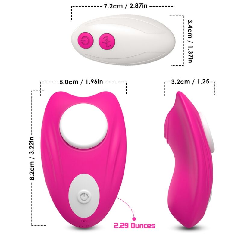 ARMONY – BUTTERFLY WEARABLE PANTIES VIBRATOR REMOTE CONTROL PINK