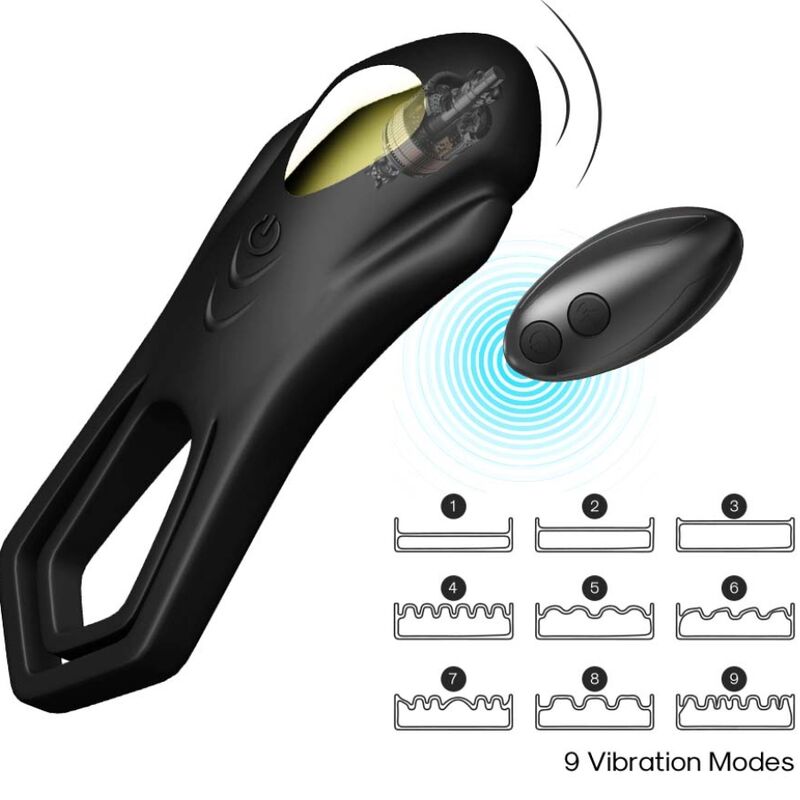 ARMONY – ROADSTER VIBRATOR DOUBLE RING REMOTE CONTROL BLACK