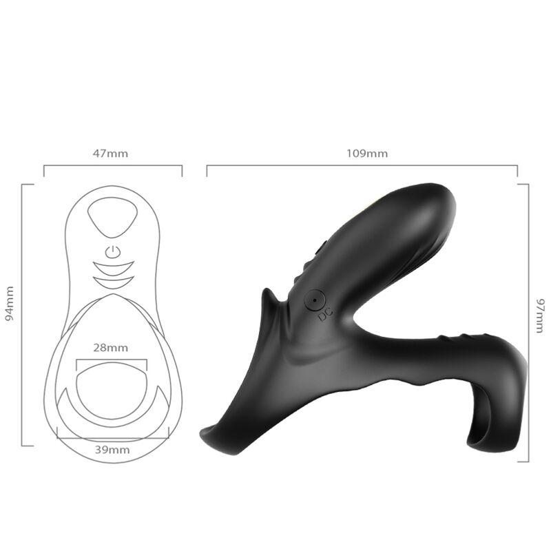 ARMONY - RANGER DOUBLE VIBRATOR RING FOR COUPLES BLACK - Image 4