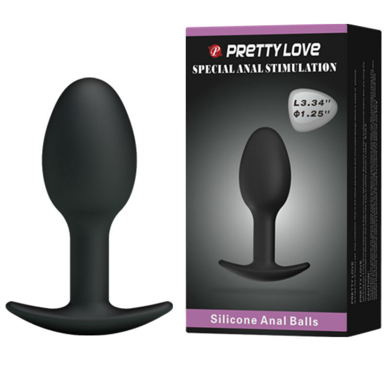 PRETTY LOVE – SILICONE ANAL PLUG 6.5 CM BLACK
