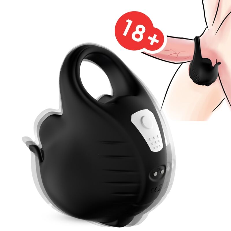 ARMONY – CUPPING VIBRATOR RING REMOTE CONTROL BLACK