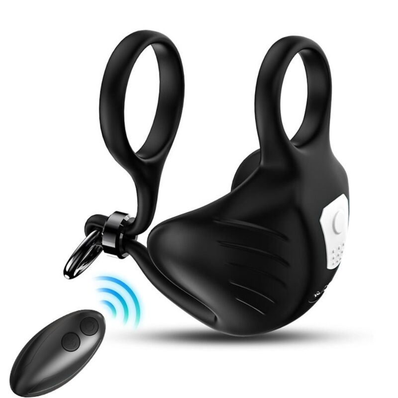 ARMONY – MANTA SCROTUM VIBRATOR RING REMOTE CONTROL BLACK