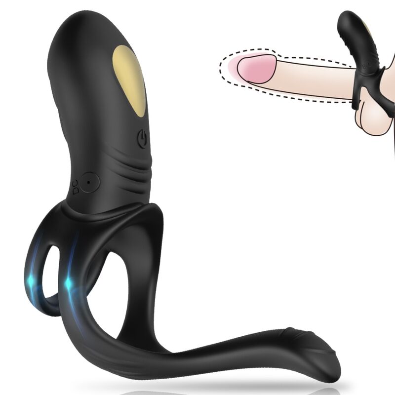 ARMONY – JOY JUMPER RING VIBRATOR FOR COUPLES  ANAL PLUG REMOTE CONTROL BLACK