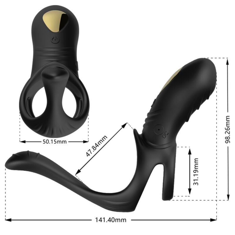 ARMONY – JOY JUMPER RING VIBRATOR FOR COUPLES  ANAL PLUG BLACK