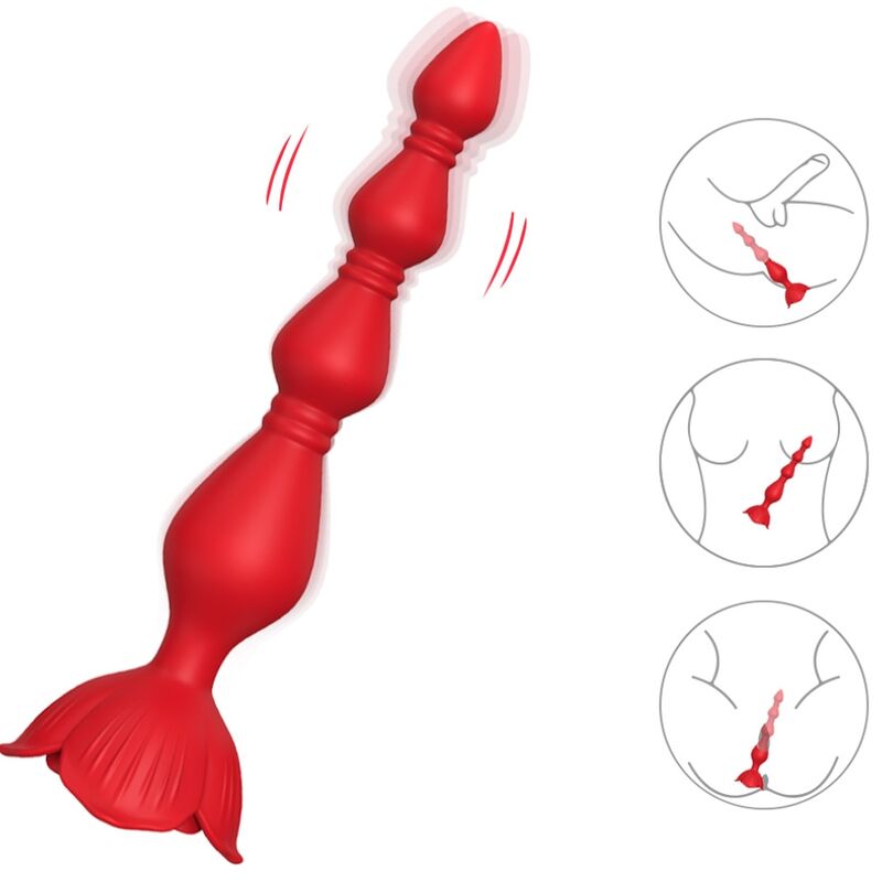 ARMONY – PINK VIBRATOR PAGODA  ANAL PLUG RED