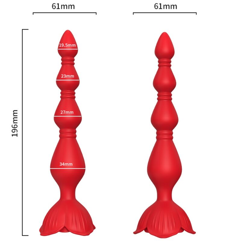 ARMONY – PINK VIBRATOR PAGODA  ANAL PLUG RED