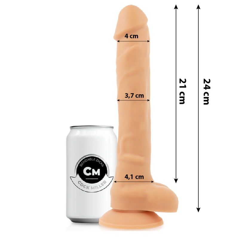 COCK MILLER – SILICONE DENSITY ARTICULABLE COCKSIL 24 CM