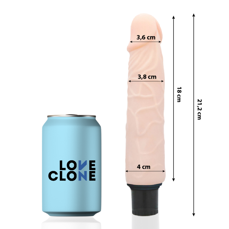 LOVECLONE – FINN SELF LUBRICATION VIBRATOR 21.2 CM -O- 3.8 CM