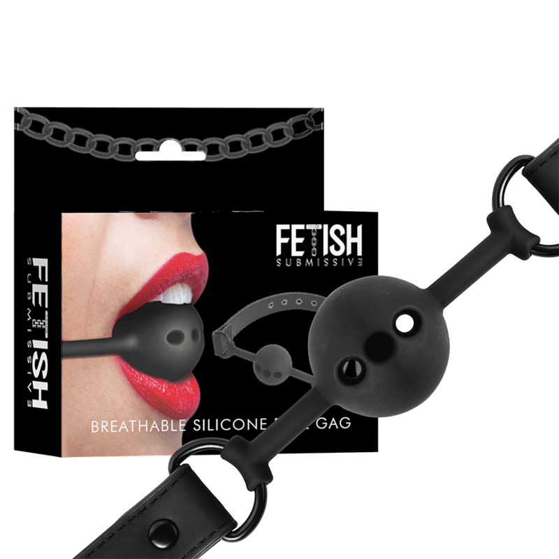 FETISH SUBMISSIVE BONDAGE – BREATHABLE SILICONE BALL GAG