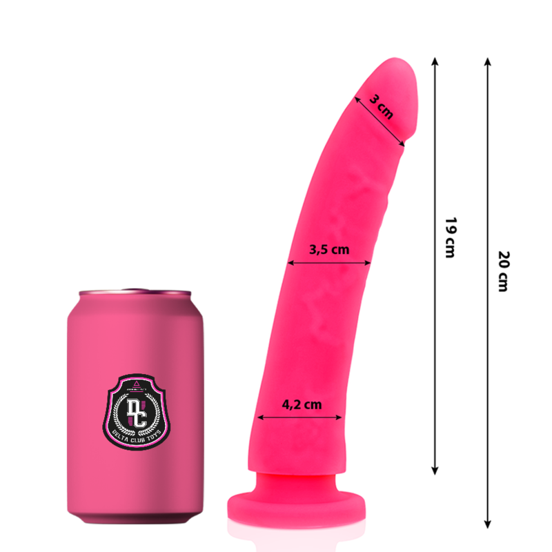 DELTA CLUB – TOYS PINK DILDO MEDICAL SILICONE 20 CM -O- 4 CM