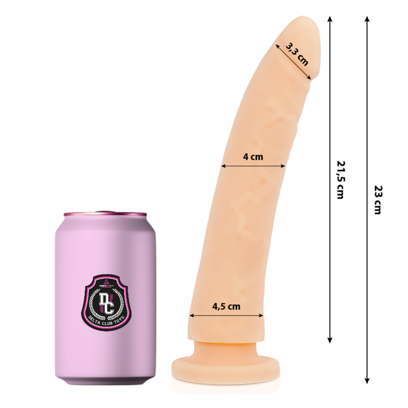DELTA CLUB – TOYS NATURAL DILDO MEDICAL SILICONE 23 CM -O- 4.5 CM