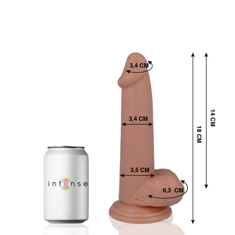 MR INTENSE – 10 REALISTIC COCK 18 CM -O- 3.4 CM