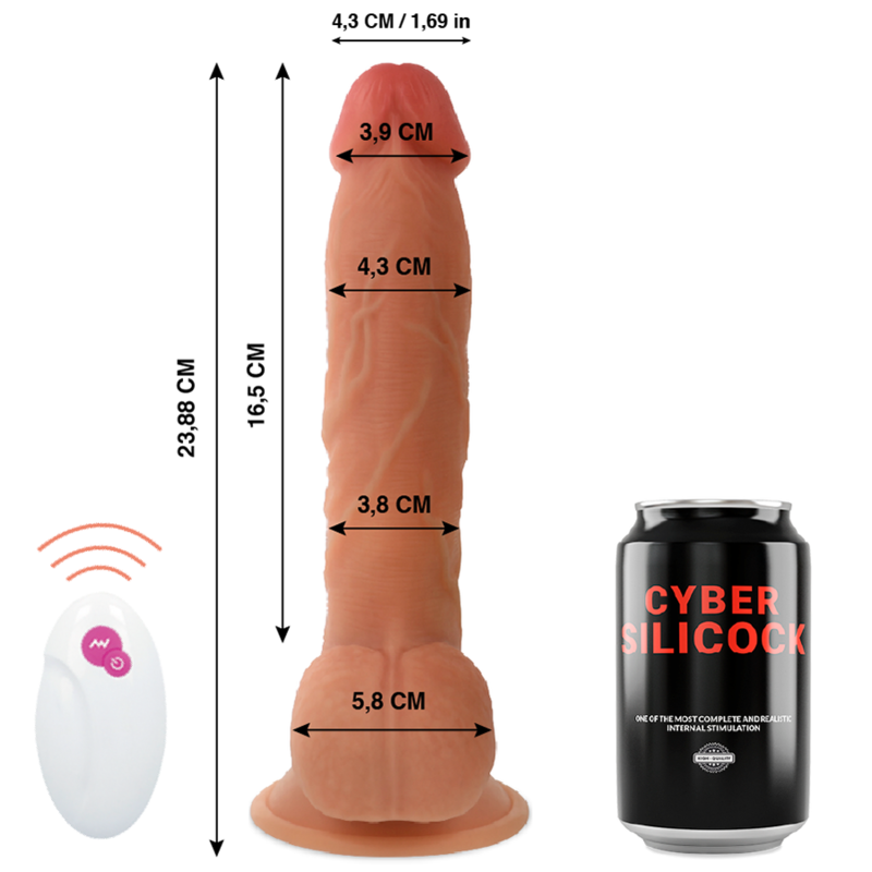 CYBER SILICOCK – REMOTE CONTROL REALISTIC MASTER BEN 23.88 CM -O- 4.3 CM