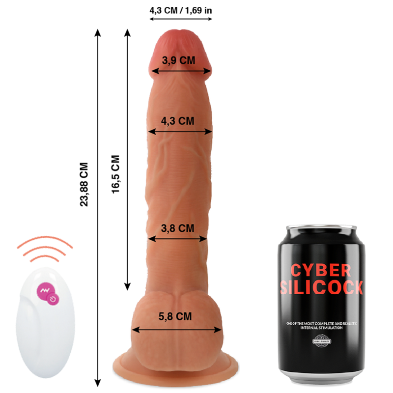 CYBER SILICOCK – REMOTE CONTROL REALISTIC MR JOHN 23.88 CM -O- 4.3 CM